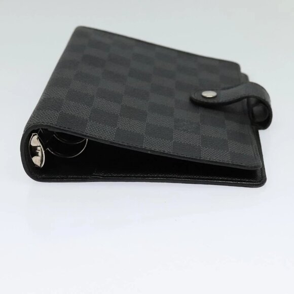 LOUIS VUITTON Damier Graphite Agenda MM Day Planner Cover R20242 LV Auth 121013 - Picture 5 of 16